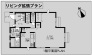 リビング拡張プラン（4LDK→3LDK）
