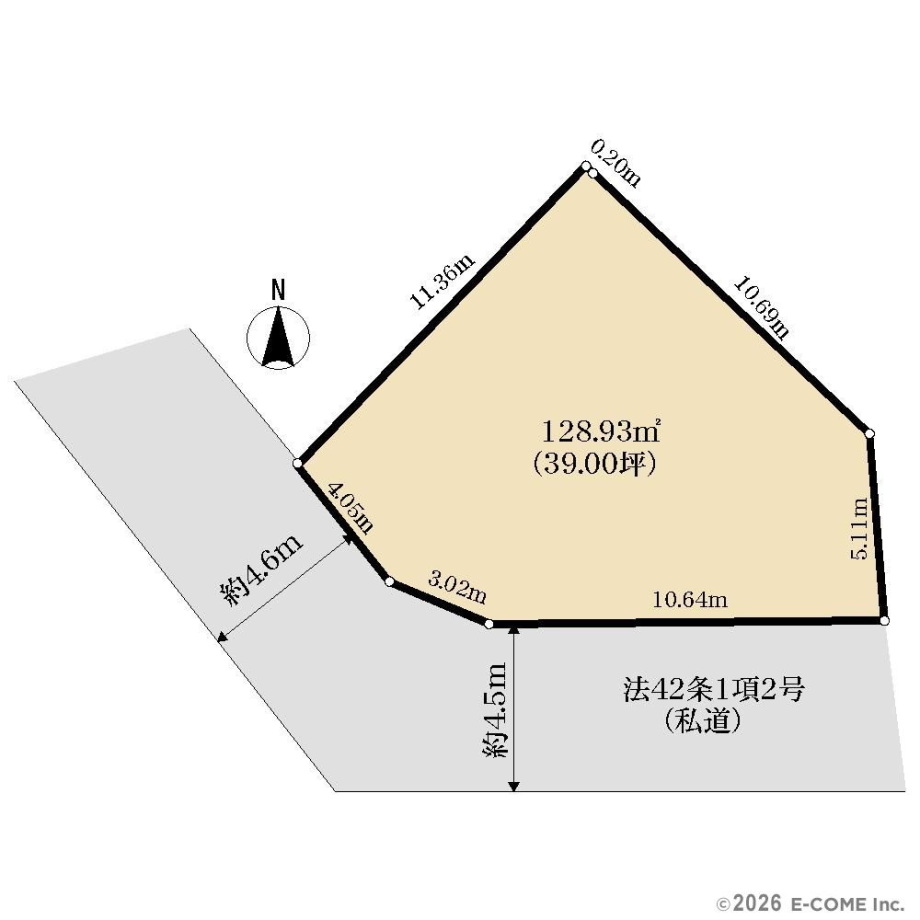 建築条件付売地　茅ヶ崎市香川2丁目2期