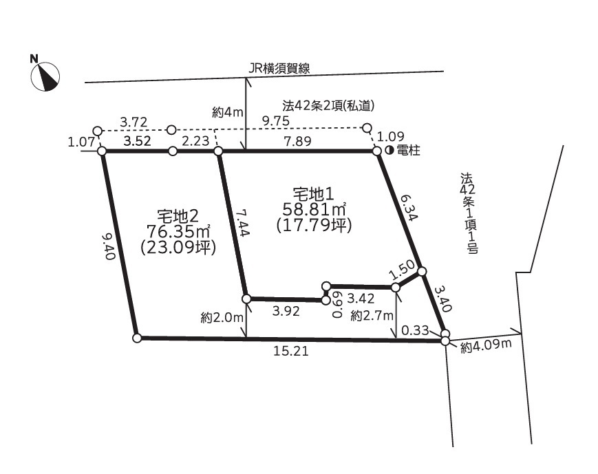 建築条件付売地　鎌倉市材木座2丁目2期