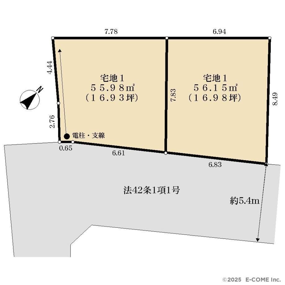 建築条件付売地　相模原市南区東林間4丁目5期