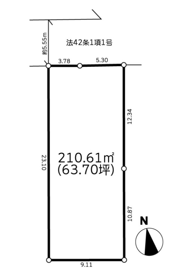 建築条件無売地　相模原市緑区東橋本3丁目13期